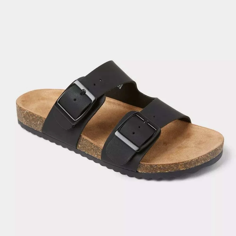 Big Boy Drew Two Band Sandals by Cat & Jack Black Size 4 New With Tags
